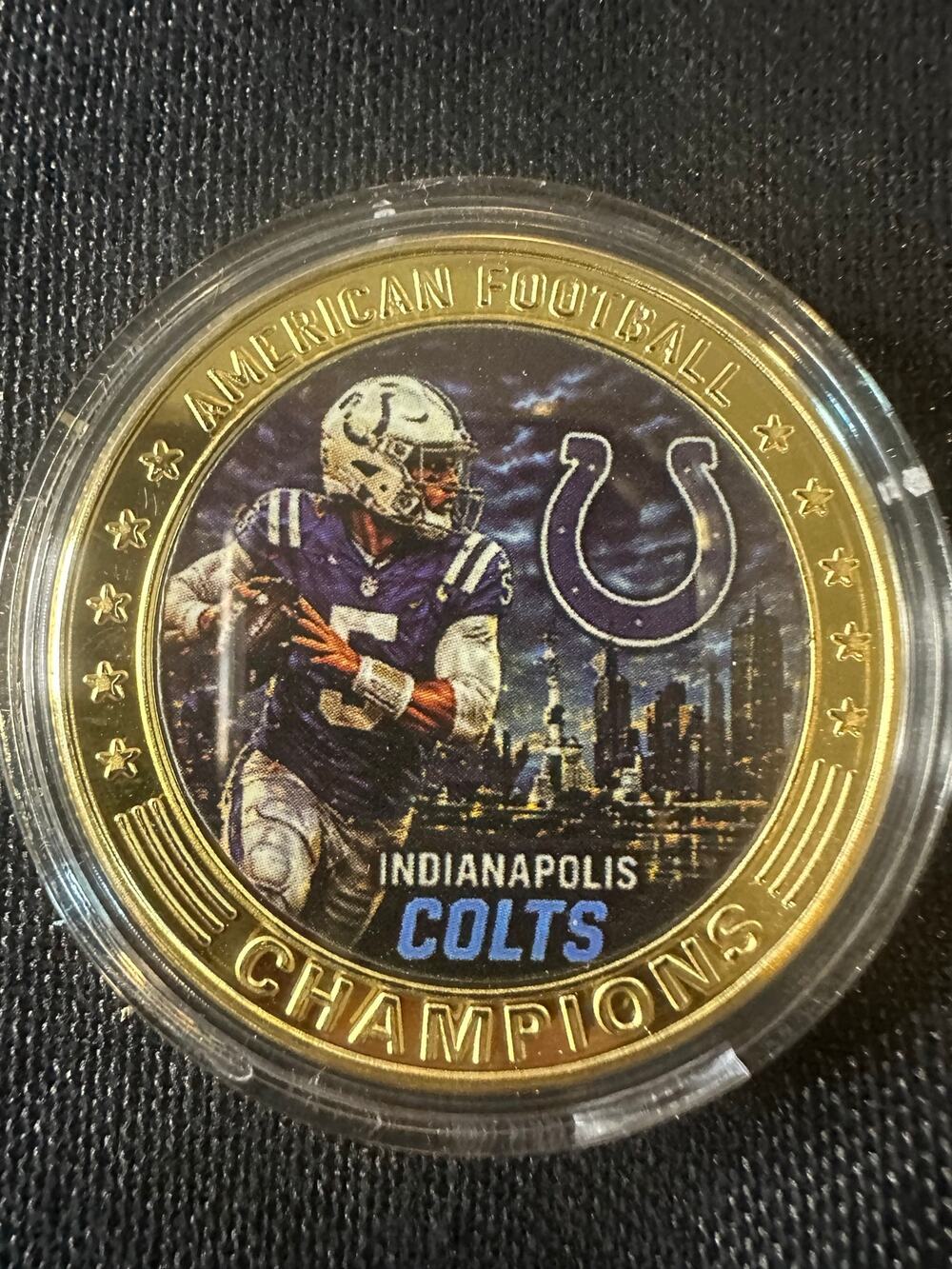 Indianapolis Colts NFL Collectible Coin Football Helmet Sports Fan Gift